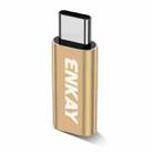 ENKAY ENK-AT120 Aluminium Alloy 8 Pin to Type-C Data Transfer & Charging Adapter(Gold) - 1