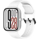 For Redmi Watch 5 eSIM Solid Color Black Buckle Quick Release Silicone Watch Band(White) - 1