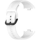 For Redmi Watch 5 eSIM Solid Color Black Buckle Quick Release Silicone Watch Band(White) - 3