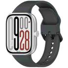 For Redmi Watch 5 eSIM Solid Color Black Buckle Quick Release Silicone Watch Band(Steel Grey) - 1