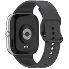 For Redmi Watch 5 eSIM Solid Color Black Buckle Quick Release Silicone Watch Band(Steel Grey) - 2