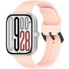 For Redmi Watch 5 eSIM Solid Color Black Buckle Quick Release Silicone Watch Band(Light Pink) - 1