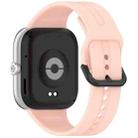 For Redmi Watch 5 eSIM Solid Color Black Buckle Quick Release Silicone Watch Band(Light Pink) - 2