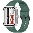 For Redmi Watch 5 eSIM Solid Color Black Buckle Quick Release Silicone Watch Band(Dark Green) - 1