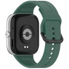 For Redmi Watch 5 eSIM Solid Color Black Buckle Quick Release Silicone Watch Band(Dark Green) - 2