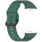 For Redmi Watch 5 eSIM Solid Color Black Buckle Quick Release Silicone Watch Band(Dark Green) - 3