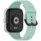 For Redmi Watch 5 eSIM Solid Color Black Buckle Quick Release Silicone Watch Band(Teal Green) - 2