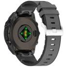 For Garmin Fenix 8 AMOLED 43mm Quick Release Buckle 20mm Silicone Leather Watch Band(Gray) - 2