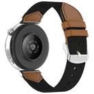 For Huawei Watch GT 5 41mm Nylon Leather Hybrid Woven Watch Band(Black Brown) - 2