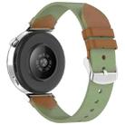 For Huawei Watch GT 5 41mm Nylon Leather Hybrid Woven Watch Band(Green Brown) - 2