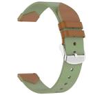 For Huawei Watch GT 5 41mm Nylon Leather Hybrid Woven Watch Band(Green Brown) - 3