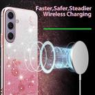 For Samsung Galaxy S25+ 5G Gradient Glitter Flower All-inclusive Phone Case(Pink) - 3