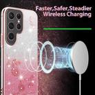 For Samsung Galaxy S25 Ultra 5G Gradient Glitter Flower All-inclusive Phone Case(Pink) - 3