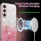 For Samsung Galaxy S23+ 5G Gradient Glitter Flower All-inclusive Phone Case(Pink) - 3