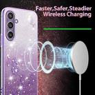 For Samsung Galaxy S23 FE 5G Gradient Glitter Flower All-inclusive Phone Case(Purple) - 3