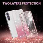 For Samsung Galaxy S23 FE 5G Gradient Glitter Flower All-inclusive Phone Case(Pink) - 2