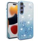 For Samsung Galaxy S23 FE 5G Gradient Glitter Flower All-inclusive Phone Case(Blue) - 1