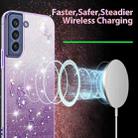 For Samsung Galaxy S21 FE 5G Gradient Glitter Flower All-inclusive Phone Case(Purple) - 3