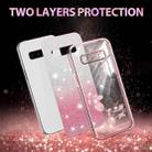 For Samsung Galaxy S10+ Gradient Glitter Flower All-inclusive Phone Case(Pink) - 2