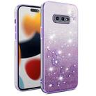 For Samsung Galaxy S10e Gradient Glitter Flower All-inclusive Phone Case(Purple) - 1