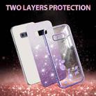 For Samsung Galaxy S10e Gradient Glitter Flower All-inclusive Phone Case(Purple) - 2