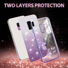 For Samsung Galaxy S9 Gradient Glitter Flower All-inclusive Phone Case(Purple) - 2