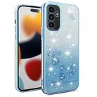 For Samsung Galaxy A13 5G Gradient Glitter Flower All-inclusive Phone Case(Blue) - 1