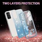 For Samsung Galaxy A13 5G Gradient Glitter Flower All-inclusive Phone Case(Blue) - 2