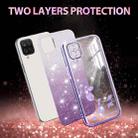 For Samsung Galaxy A12 Gradient Glitter Flower All-inclusive Phone Case(Purple) - 2