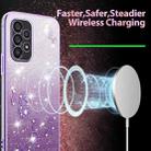 ForSamsung Galaxy A53 5G Gradient Glitter Flower All-inclusive Phone Case(Purple) - 3