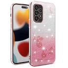 ForSamsung Galaxy A53 5G Gradient Glitter Flower All-inclusive Phone Case(Pink) - 1