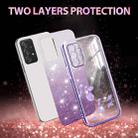 ForSamsung Galaxy A52 5G Gradient Glitter Flower All-inclusive Phone Case(Purple) - 2
