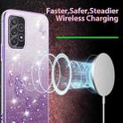 ForSamsung Galaxy A52 5G Gradient Glitter Flower All-inclusive Phone Case(Purple) - 3