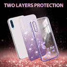 For Samsung Galaxy A50 Gradient Glitter Flower All-inclusive Phone Case(Purple) - 2