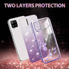 For Samsung Galaxy A42 Gradient Glitter Flower All-inclusive Phone Case(Purple) - 2