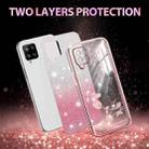 For Samsung Galaxy A42 Gradient Glitter Flower All-inclusive Phone Case(Pink) - 2