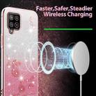 For Samsung Galaxy A42 Gradient Glitter Flower All-inclusive Phone Case(Pink) - 3