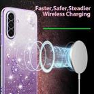 For Samsung Galaxy A36 Gradient Glitter Flower All-inclusive Phone Case(Purple) - 3