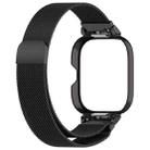 For Redmi Watch 5 Metal Frame Watch Case Integrated Milan Magnetic Steel Mesh Watch Band(Black) - 3