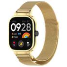 For Redmi Watch 5 Metal Frame Watch Case Integrated Milan Magnetic Steel Mesh Watch Band(Gold) - 1