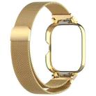 For Redmi Watch 5 Metal Frame Watch Case Integrated Milan Magnetic Steel Mesh Watch Band(Gold) - 3