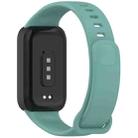 For Redmi Band 3 / Xiaomi Smart Band 9 Active Soft Silicone Integrated Watch Band(Black +Green) - 2