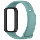 For Redmi Band 3 / Xiaomi Smart Band 9 Active Soft Silicone Integrated Watch Band(Black +Green) - 3