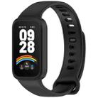 For Redmi Band 3 / Xiaomi Smart Band 9 Active Soft Silicone Integrated Watch Band(Black) - 1