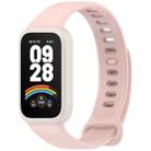 For Redmi Band 3 / Xiaomi Smart Band 9 Active Soft Silicone Integrated Watch Band(Starlight+Pink) - 1