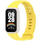 For Redmi Band 3 / Xiaomi Smart Band 9 Active Soft Silicone Integrated Watch Band(Starlight +Yellow) - 1