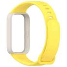 For Redmi Band 3 / Xiaomi Smart Band 9 Active Soft Silicone Integrated Watch Band(Starlight +Yellow) - 3