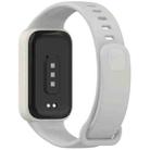 For Redmi Band 3 / Xiaomi Smart Band 9 Active Soft Silicone Integrated Watch Band(Starlight+Gray) - 2