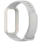 For Redmi Band 3 / Xiaomi Smart Band 9 Active Soft Silicone Integrated Watch Band(Starlight+Gray) - 3