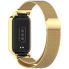 For Xiaomi Smart Band 9 Active Metal Frame Watch Case Integrated Milan Magnetic Steel Mesh Watch Band(Gold) - 2